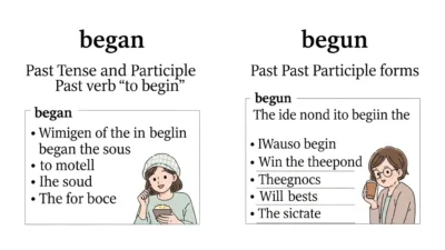 Begun vs Began