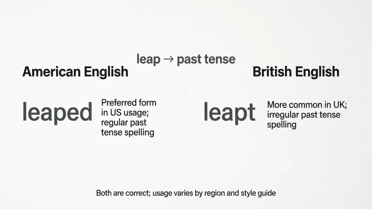 Leaped vs Leapt