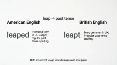 Leaped vs Leapt