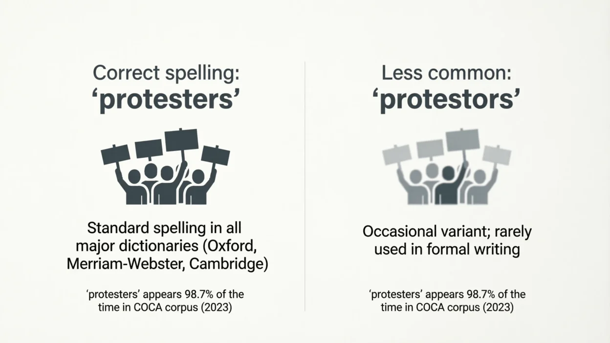 Protesters vs Protestors