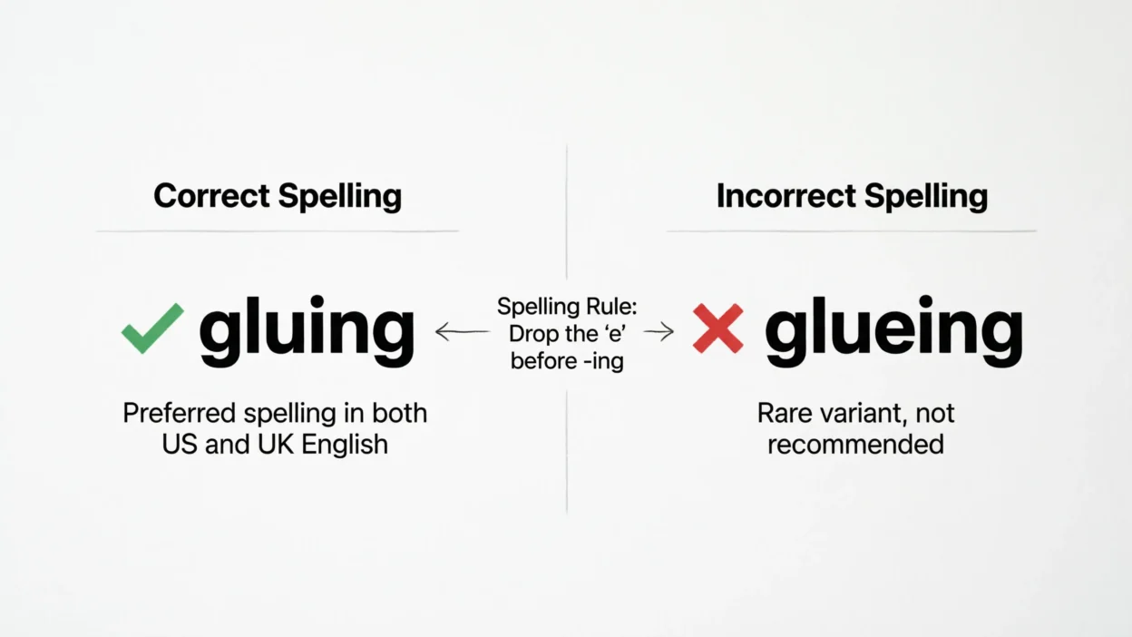 Gluing vs Glueing