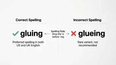 Gluing vs Glueing