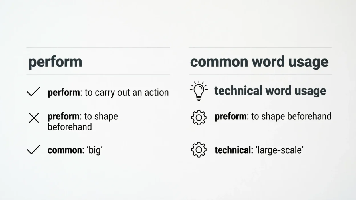 Perform vs Preform