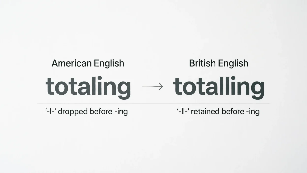 Totalling vs Totaling