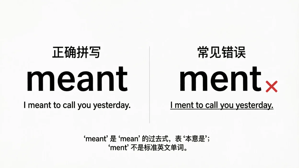 Ment vs Meant